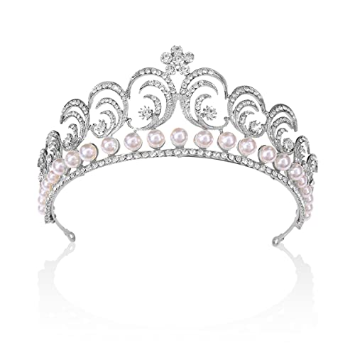 PALAY Crown for Women Queen Rhinestone Pearls Crown Crystal Princess Crown Tiara Parties Crown for Ladies Girls Bride Hair Accessories Tiara PALAY Crown for Women Queen Rhinestone Pearls Crown Crystal Princess Crown Tiara Parties Crown for Ladies Girls Bride Hair Accessories Tiara